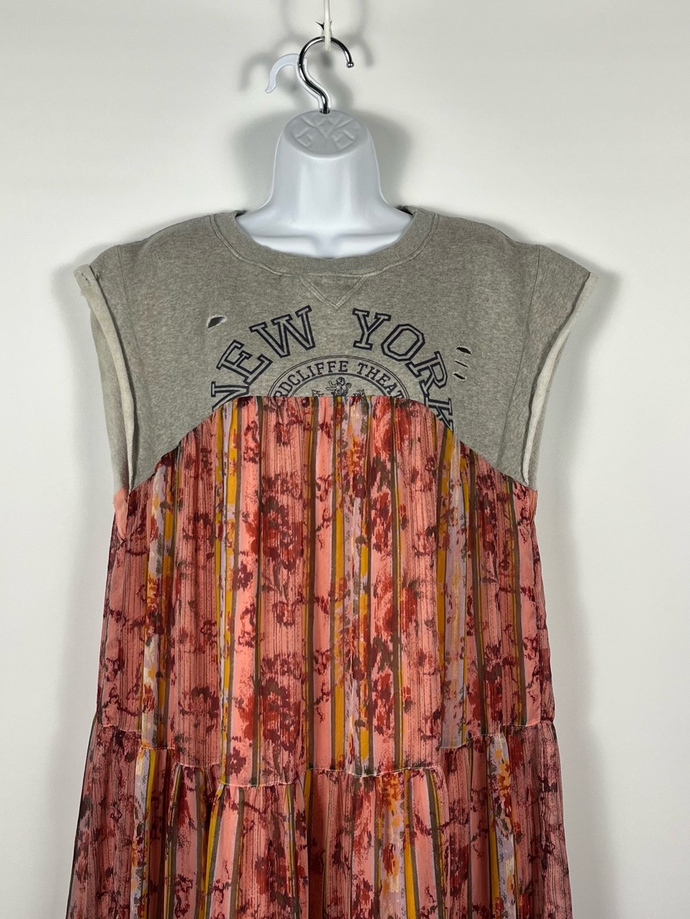 Free People Wallpaper Maxi Dress Pink with Floral Stripe Size Small - Picture 4 of 11
